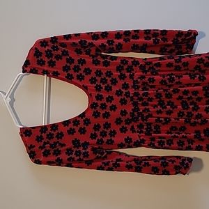 Free People Red and Blue Floral Dress